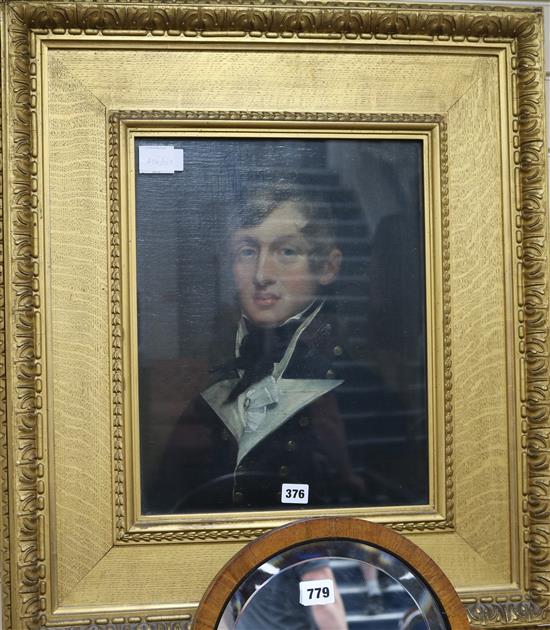 19th century English School Portrait of a naval officer 18 x 14in.